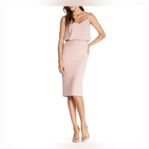 Dress the Population Alondra Blouson Sheath Dress - Picture 1 of 12